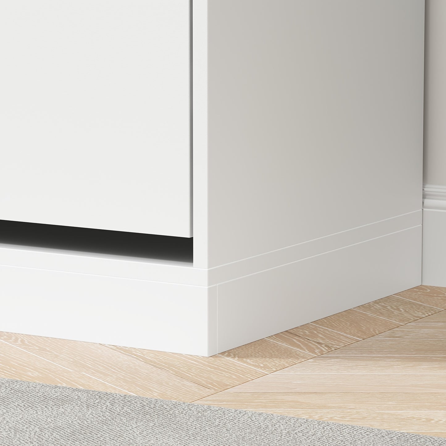 Kast – Opbergkast – Dressoir – Garderobekast – Meubel – Wit MDF – Uitschuifbare Lade – Compact 50 cm Breed