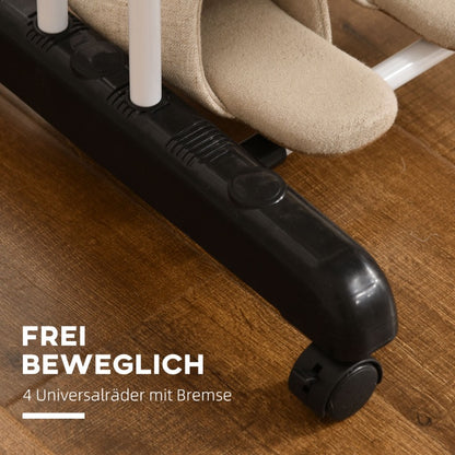 Droogrek – Wasrek – Kledingrek – Uitschuifbaar Rek – Droogtoren – Metallisch – 4-laags Met Wieltjes – Compact 73x45,5x177 cm – Geschikt Voor Binnen En Buiten