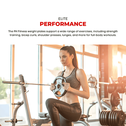Weight Plate Value Set – Tri-Grip Rubber-Coated Cast Iron – 37.5KG, 107.5KG, 147.5KG, 290KG – 50mm Hole for Strength Training, Powerlifting, CrossFit & Home Gym