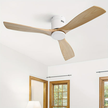 Plafondventilator – Ventilator Met Licht – Sfeerverlichting – Koelventilator – Woonkamerventilator – 132 cm – Reversibele DC Motor Met Afstandsbediening