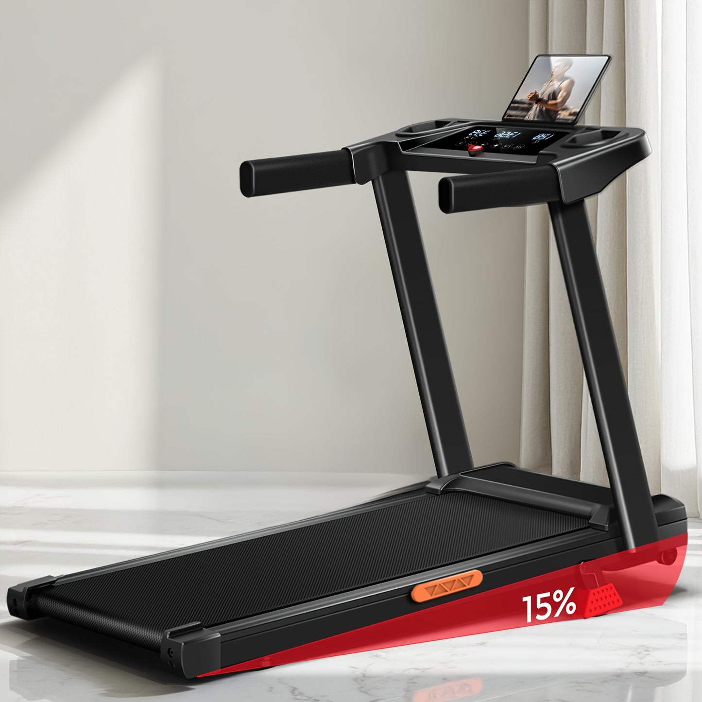 Loopband – Wandelband – Walking Pad – Treadmill – Opvouwbare Loopband – 15% Hellingshoek – Maximale Belastbaarheid 136 kg