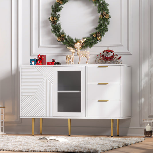 MERAX Display Cabinet with High Cabinet, Transparent Acrylic, White, Freestanding Display, Multi-Purpose Cabinet for Living Room, Office, Kitchen, Open Storage, 80x36.4x170cm
