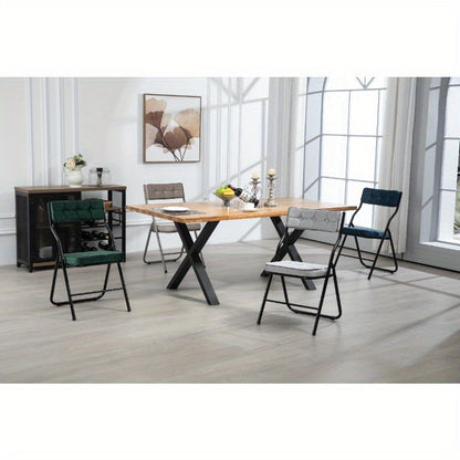 Opvouwbare Stoelen 2-Pack – Klapstoelen – Vouwbare Zitplaatsen – Campingstoelen – Extra Comfort Stoelen – Met Kussens – Lichtgewicht & Draagbaar – Geschikt Voor Binnen En Buiten