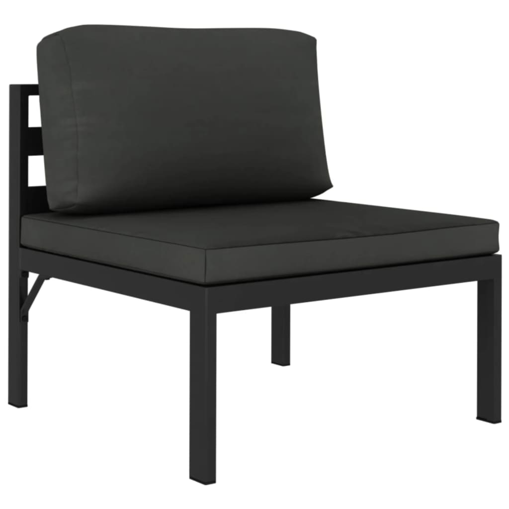 Loungeset – Tuinset – Loungeset Aluminium – Verstelbare Loungeset – Loungeset Met Tafel – Modulaire 9-delige Set – Weerbestendig Aluminium – Comfortabele Polyester Kussens