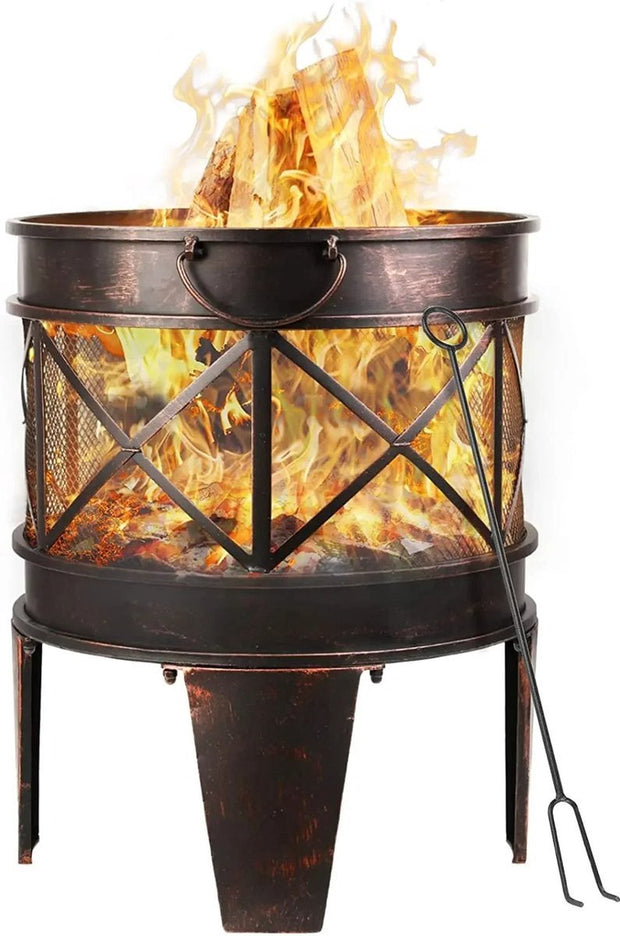 Vuurkorf - Terras Vuurplaats - BBQ - Stabiel en Solide - Antiek Romeinse Look - 45 cm x 58 cm