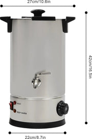 Elektrische Wassmelter – 10L - Instelbare Temperatuur 30-110°C – Roestvrijstalen Smeltkroes voor Kaarsen Maken – Wax Smeltpan – Verwarmingspot – DIY Kaarsenproductie