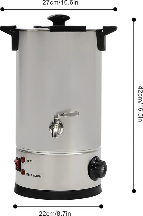 Elektrische Wassmelter – 10L - Instelbare Temperatuur 30-110°C – Roestvrijstalen Smeltkroes voor Kaarsen Maken – Wax Smeltpan – Verwarmingspot – DIY Kaarsenproductie