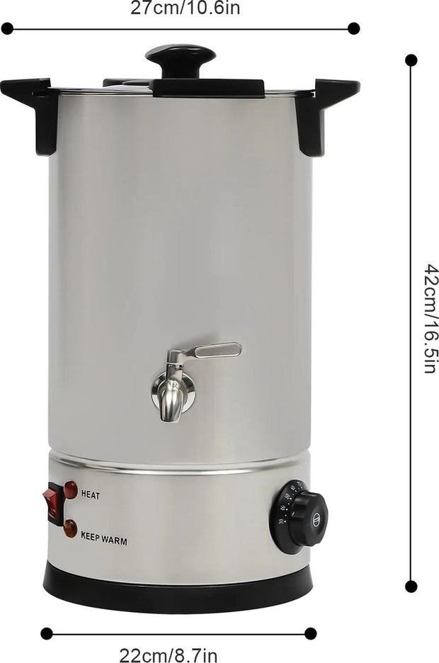 Elektrische Wassmelter – 10L - Instelbare Temperatuur 30-110°C – Roestvrijstalen Smeltkroes voor Kaarsen Maken – Wax Smeltpan – Verwarmingspot – DIY Kaarsenproductie