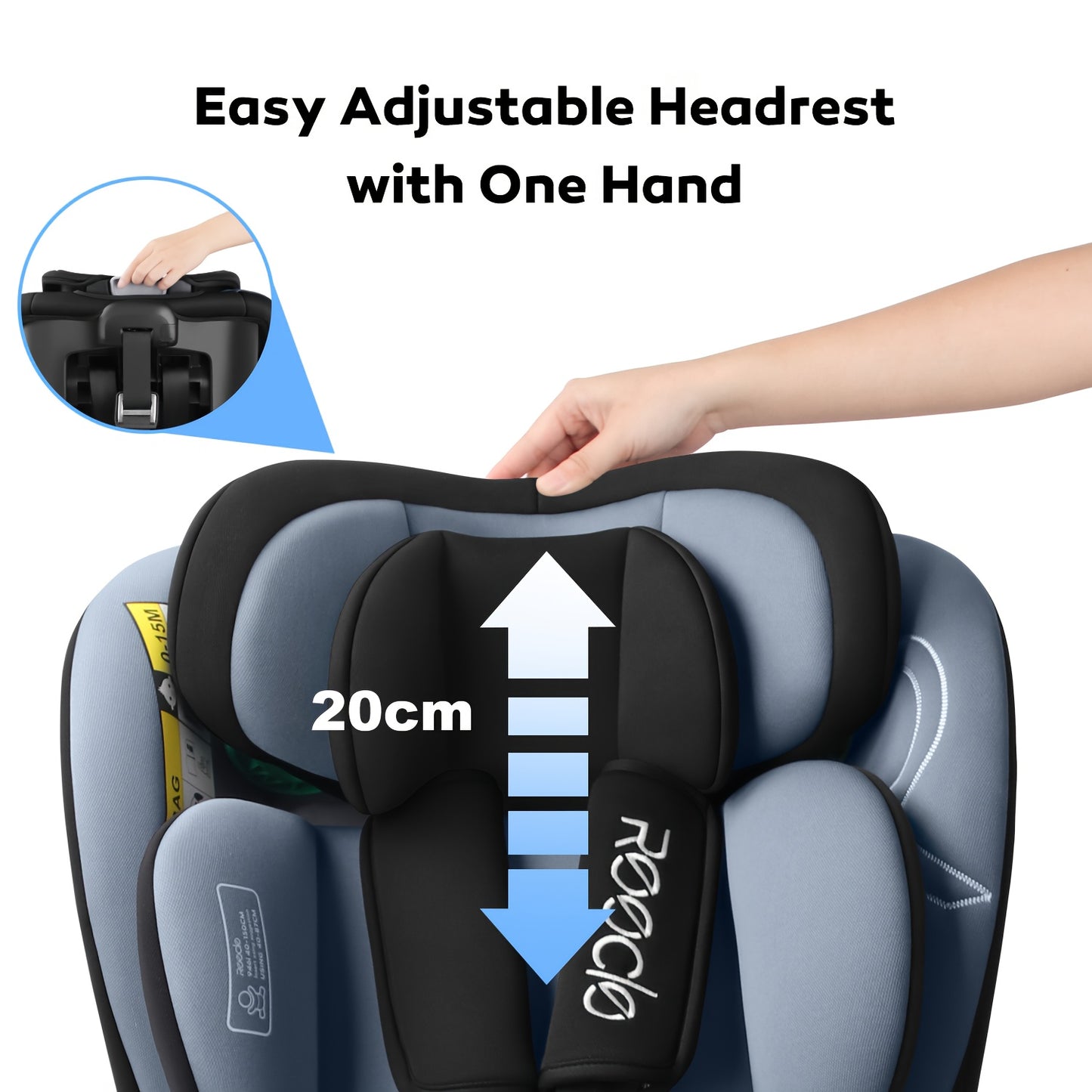 Autozitje – Autostoeltje – Zitverhoger – Booster – 360° Draaibaar – i-Size Veiligheid ECE R129