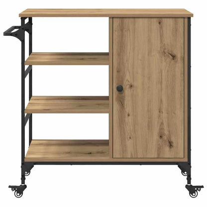Sideboard/Sideboard/Storage Cabinet/Cabinet/Artisan Oak Kitchen Cart 87.5X38.5X84.5 Cm Wood-Based Material. This Kitchen Cart Is Made of Robust Material with a Smooth Surface And Offers Robustness, Stability, And Moisture Res