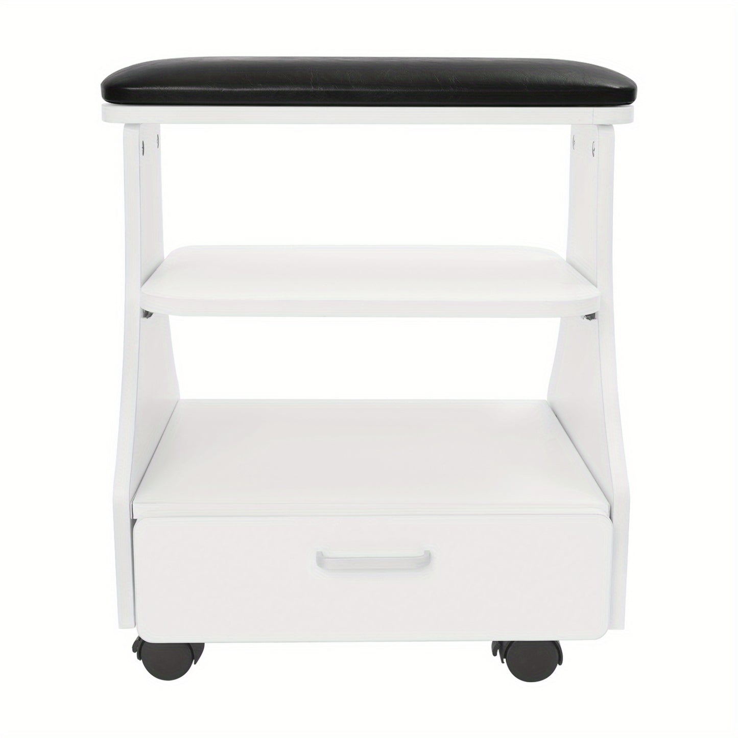 Nagelwagen – Salonwagen – Kappers Trolley – Beauty Trolley – Pedicurewagen – 3 Lagen Opbergniveaus – Stevig MDF Met Melamine Afwerking – 4 Zwenkwieltjes Met Remmen