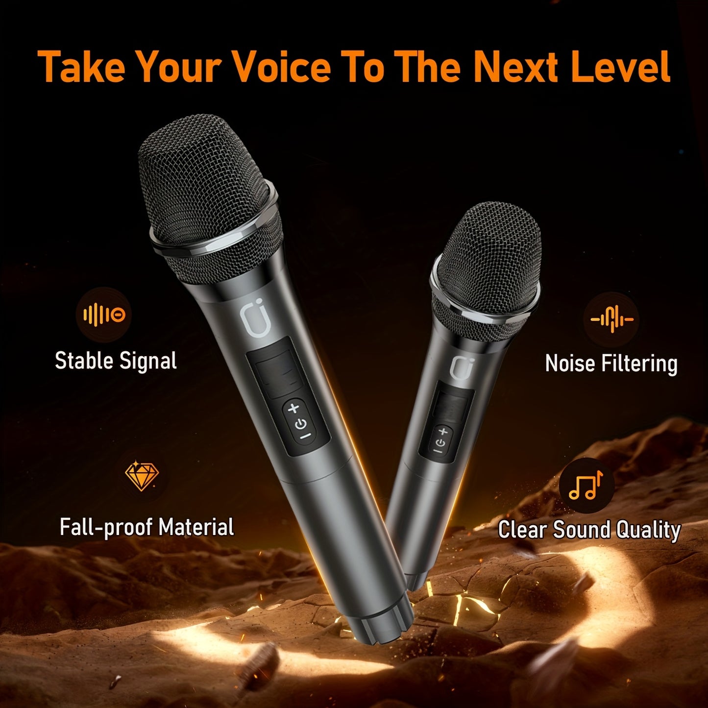 Karaokemachine – Draagbare Speaker – Bluetooth Karaoke Set – Karaoke Luidspreker – Draadloze Microfoons – 3D Surround Geluid – Dynamische LED Verlichting