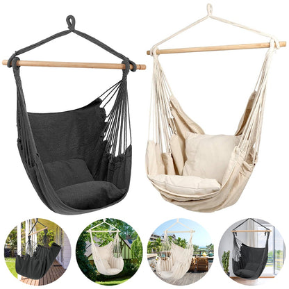 Hangstoel – Hangstoel Met Standaard – Hangmatstoel – Schommelstoel – Tuinstoel – Regenboogstrepen – Draagkracht Tot 150 kg – Zitbreedte 80 cm