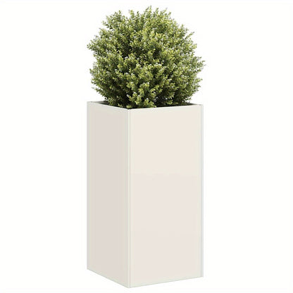 Plantenbak Steel – Plantenpot – Bloembak – Bloempot – Plantencontainer – Koudgewalst Staal – Wit – 40x40x80 cm – Duurzaam & Modern Design