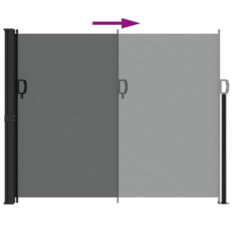 Zijscherm – Uittrekbaar Scherm – Windscherm – Tuinscherm – Balkonscherm – 160x600 cm – Polyester Met Waterafstotende Coating