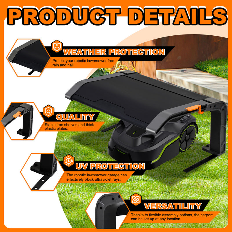 Lawn Mower Garage for Robotic Lawnmowers Folding Robotic Lawnmower Garage with Roof And UV Protection Ideal Against Rain And Hail Dimensions 72X56X36Cm