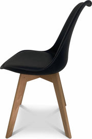 Kuipstoelen - set van 4 met houten poten - Sponskussen woonkamerstoel