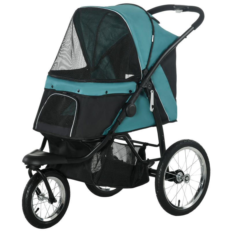 Hondenwagen – Hondenbuggy – Huisdierenwagen – Pet Stroller – Wandelwagen – 4-Wiel Vering – Opvouwbaar Met Remsysteem