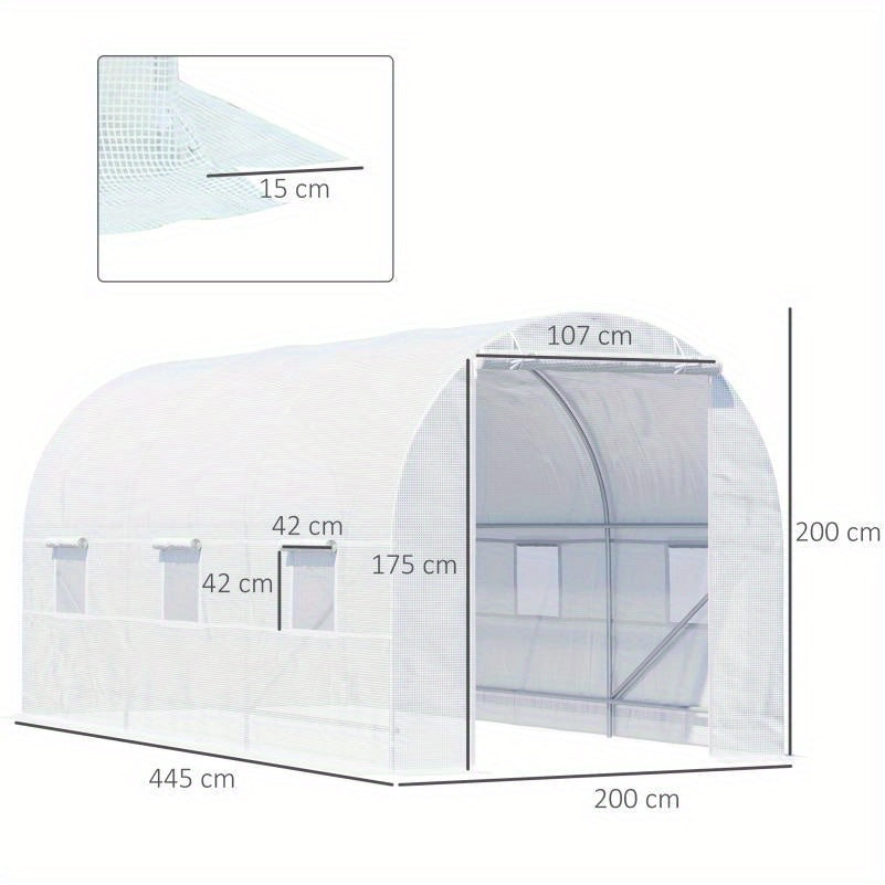 Kweekkas – Tuinkas – Plantenkas – Groeikas – Kas – 2x4 Meter – Stevige PE-Folie – UV-Bestendig & Waterafstotend