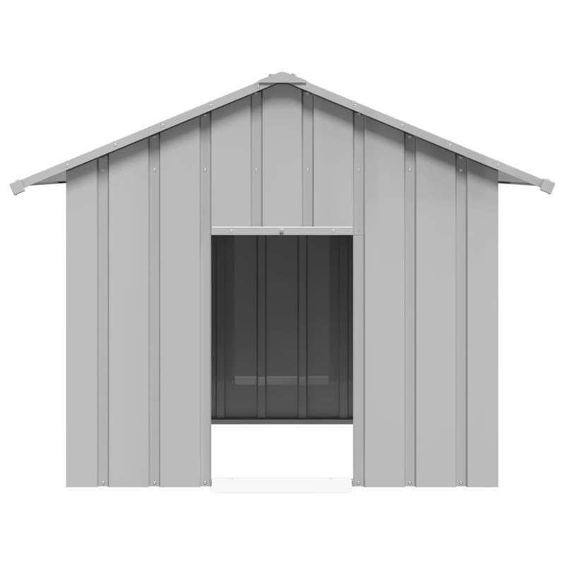 Hondenhok – Hondenhuis – Hondenbench – Hondenkooi – Hondenverblijf – Verzinkt Staal – Zwart Dak – 131x101x102 cm – Weerbestendig – Geïsoleerd