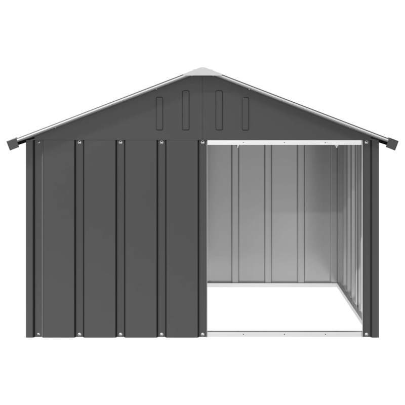 Hondenhok – Hondenhuis – Hondenkennel – Hondenbench – Dierenhok – Gegalvaniseerd Staal – Ruim Interieur – Veilig Deur – Antraciet – 116,5x103x81,5 cm – Weerbestendig – Stevig Dak