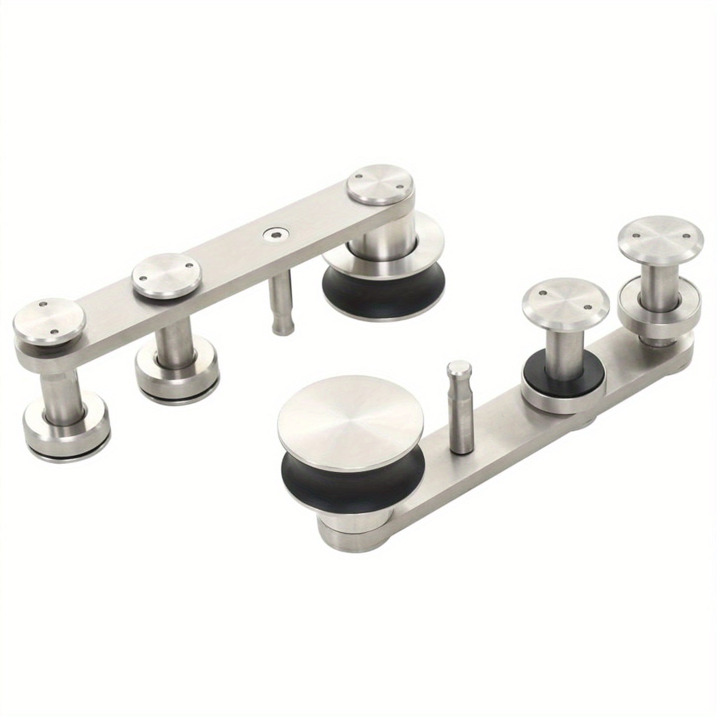 Schuifdeurbeslag Kit – Schuifdeursysteem – Deurscharnier – Railset – Schuifdeurrails – Roestvrijstaal 183 cm – Zilver – Duurzaam & Makkelijk te Monteren