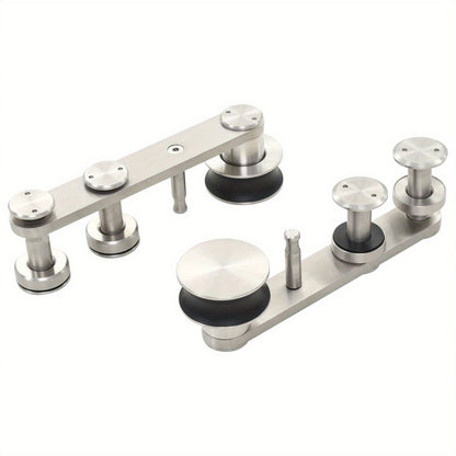 Schuifdeurbeslag Kit – Schuifdeursysteem – Deurscharnier – Railset – Schuifdeurrails – Roestvrijstaal 183 cm – Zilver – Duurzaam & Makkelijk te Monteren