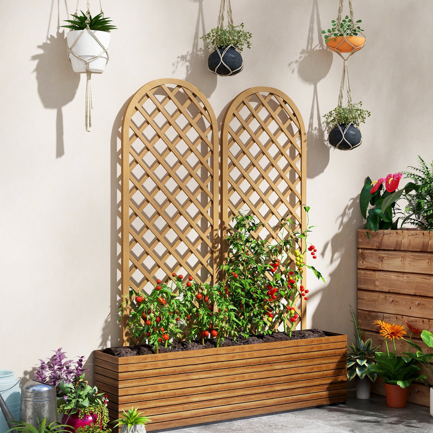 klimrek – klimplantpaneel – tuinafscheiding – klimboog – houten klimrek – duurzaam hout – 60x150 cm