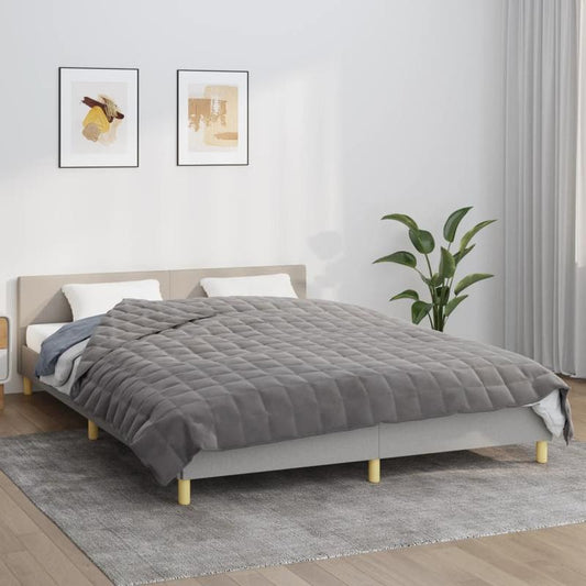 Gewichtsdeken – Verzwaringsdeken – Zwaartedeken – Verzwaarde Deken – Therapiedeken – 220x235 cm – 15 kg – Soft Ademend Polyester – Gequilte Vakverdeling