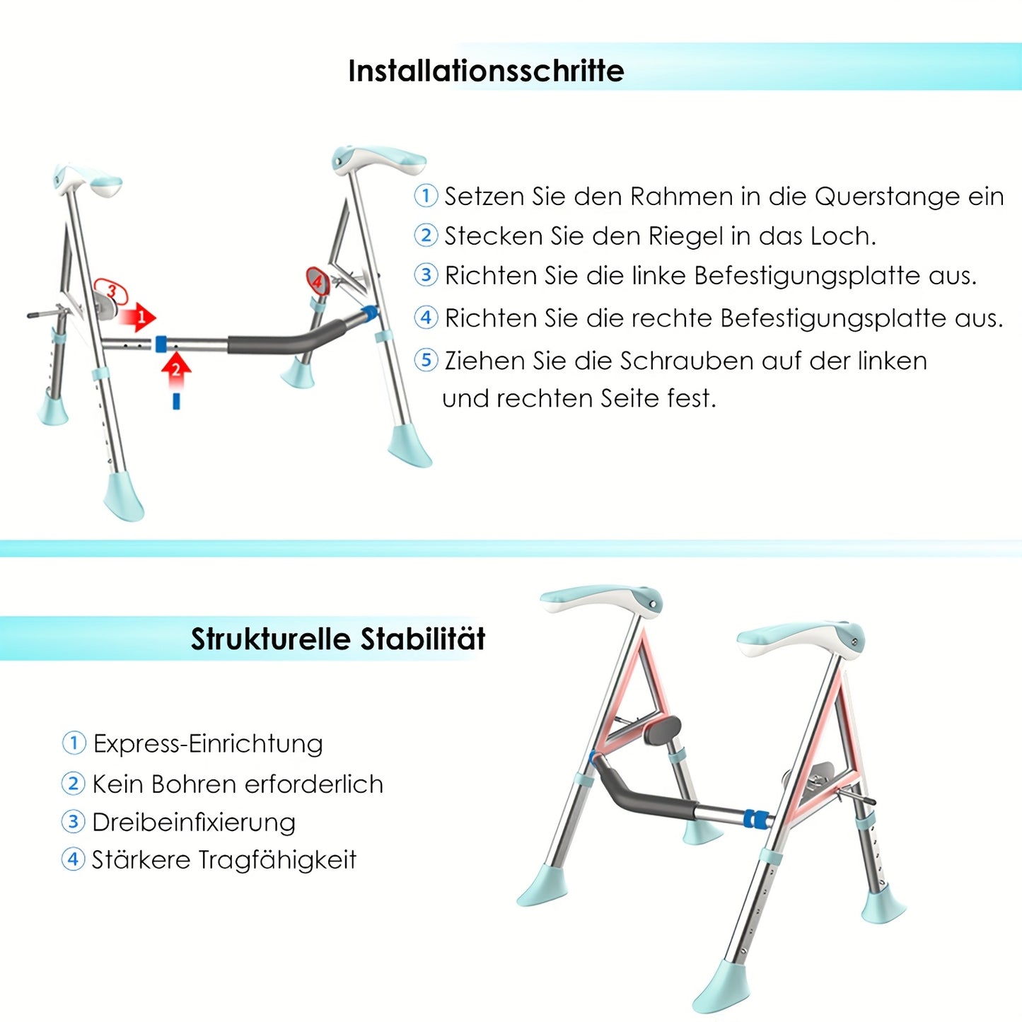 Toiletverhoger – WC Verhoger – Toiletbril Verhoger – WC Bril Verhoger – Badkamersteun – Verstelbare Hoogte – Stevig Aluminium Frame – Antislip Voetjes