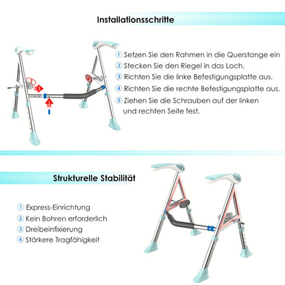 Toiletverhoger – WC Verhoger – Toiletbril Verhoger – WC Bril Verhoger – Badkamersteun – Verstelbare Hoogte – Stevig Aluminium Frame – Antislip Voetjes
