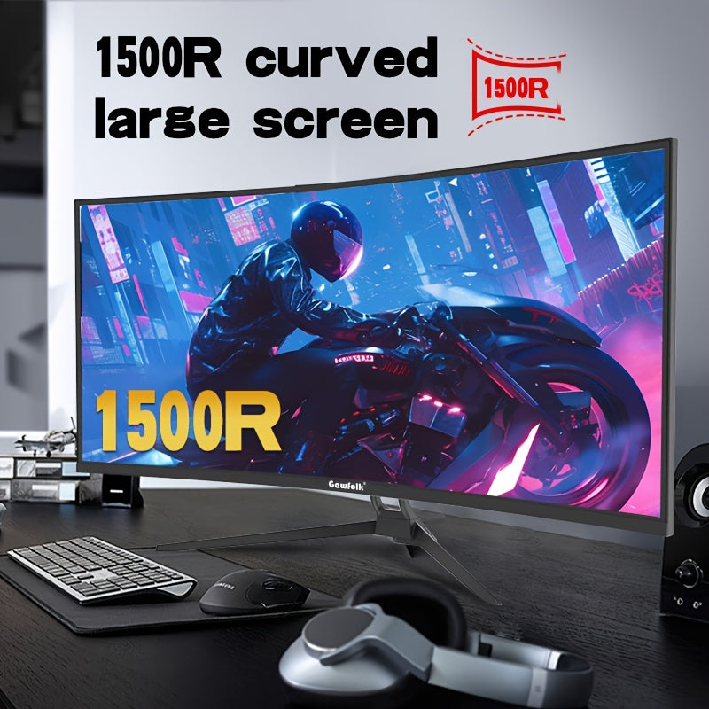 Gaming Monitor – Gaming Scherm – Curved Monitor – PC Monitor – 27 Inch – 180Hz Verversingssnelheid – 1500R Gebogen Design