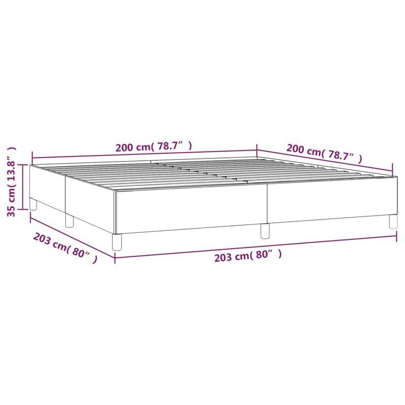 Bed frame without Mattress Grigio Scuro 200x200cm Tissue Practical, removable, suitable for all seasons, Bedroom Furniture, Home Decor, Modern Bedroom, Minimalist Style, Easy Assembly, Durable Material, Queen Size Bed, Slatte