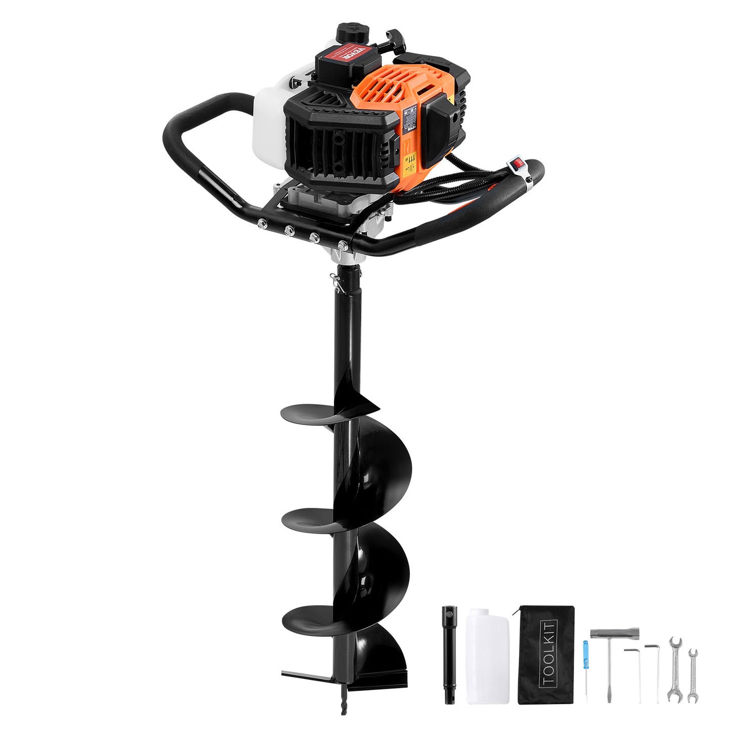 Grondboor – Paalboor – Boor – Tuinboor – Gatenboor – 52cc Benzinemotor – 8 Inch Gelegeerd Staal Boorbit
