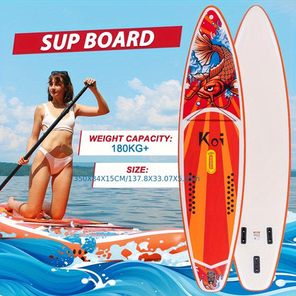 Beginner-Friendly SUP Paddle Board! 350Cm Wide Board for Super Stability + Complete Set of Accessories, Making It Easy to Get Started in Lakes And Seas