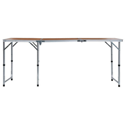 Opvouwbare Campingtafel – Kampeertafel – Picknicktafel – Tuinmeubel – Outdoor Tafel – Aluminium Frame – Houten Tafelblad – Compact Opvouwbaar