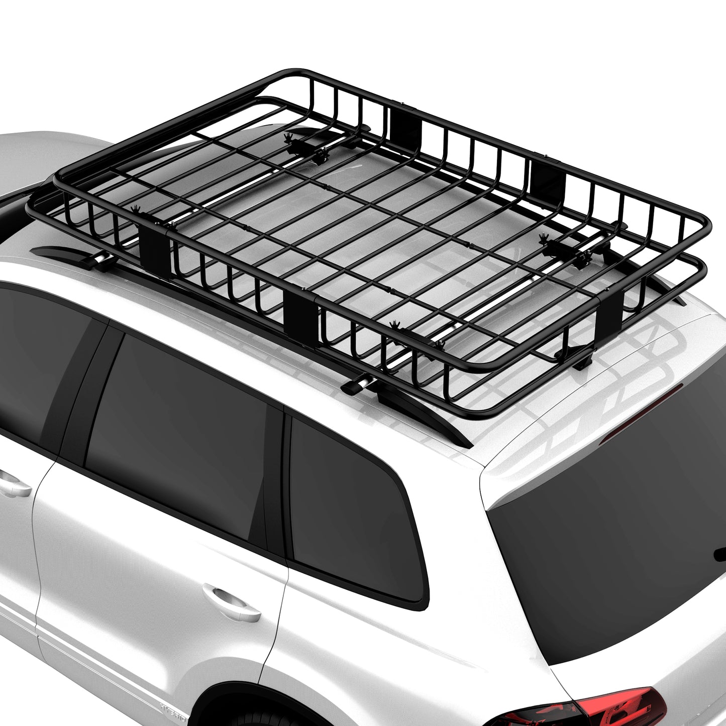 Dakkofferrek – Dakkofferdrager – Dakdrager – Bagagerek – Autodrager – Verstelbaar 109-162 cm – Max. 100 kg Staal Zwart