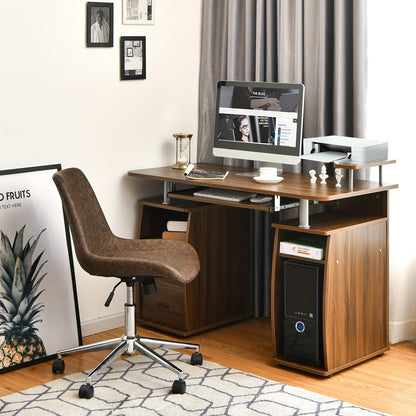 Bureau – Bureautafel – Computertafel – Werkplek – Schrijftafel – Zwart – MDF & Staal – 120x55 cm Werkblad