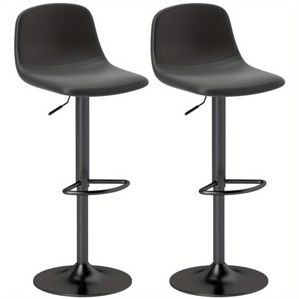 Bar Stools Bar Furniture Bar Stools (Set of 2), Height Adjustable, Swivel Bar Stools with Backrest and Footrest, Non-Slip Stools, Enhance Your Life Quality