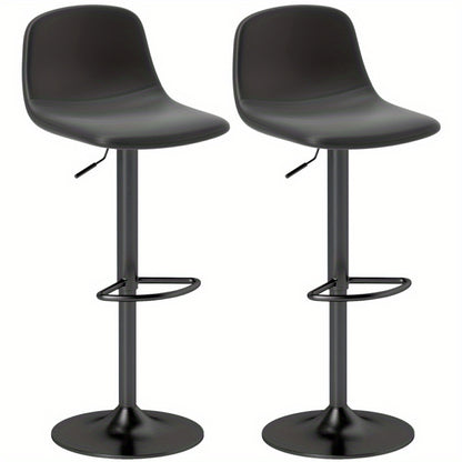 Bar Stools Bar Furniture Bar Stools (Set of 2), Height Adjustable, Swivel Bar Stools with Backrest and Footrest, Non-Slip Stools, Enhance Your Life Quality