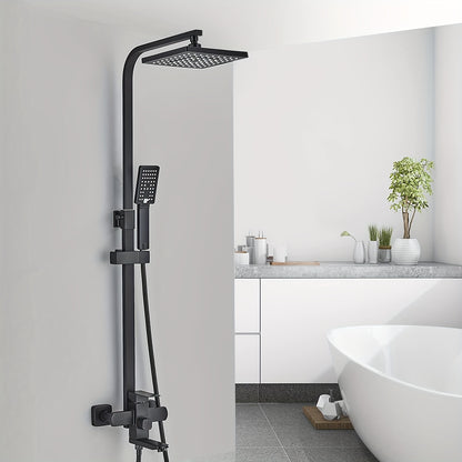 Brushed Golden Shower Set Rain Shower Shower Set Shower Panel Shower Panel Shower System With Handheld Shower Bathtub Taps