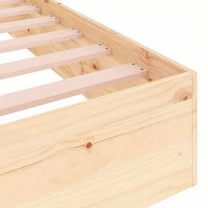 Bedframe – Bed – Kinderbed – Eenpersoonsbed – Meubel – Houten Hardhout – Geschikt Voor Matras 120x200 Cm – Modern Design