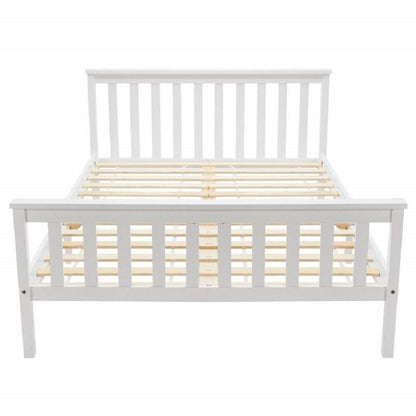 2-Persoons Bed – Tweepersoonsbed – Houten Bed – Bedframe – Bed Met Lattenbodem – Massief Dennehouten Frame – 140 x 200 cm – Opbergruimte Onder Bed 23,5 cm