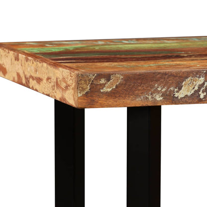Barset – Tuinbarset – Bistroset – Tuinmeubelset – Barstoelen – Massief Gerecycled Hout – 4 Barkrukken Met Leer En Canvas