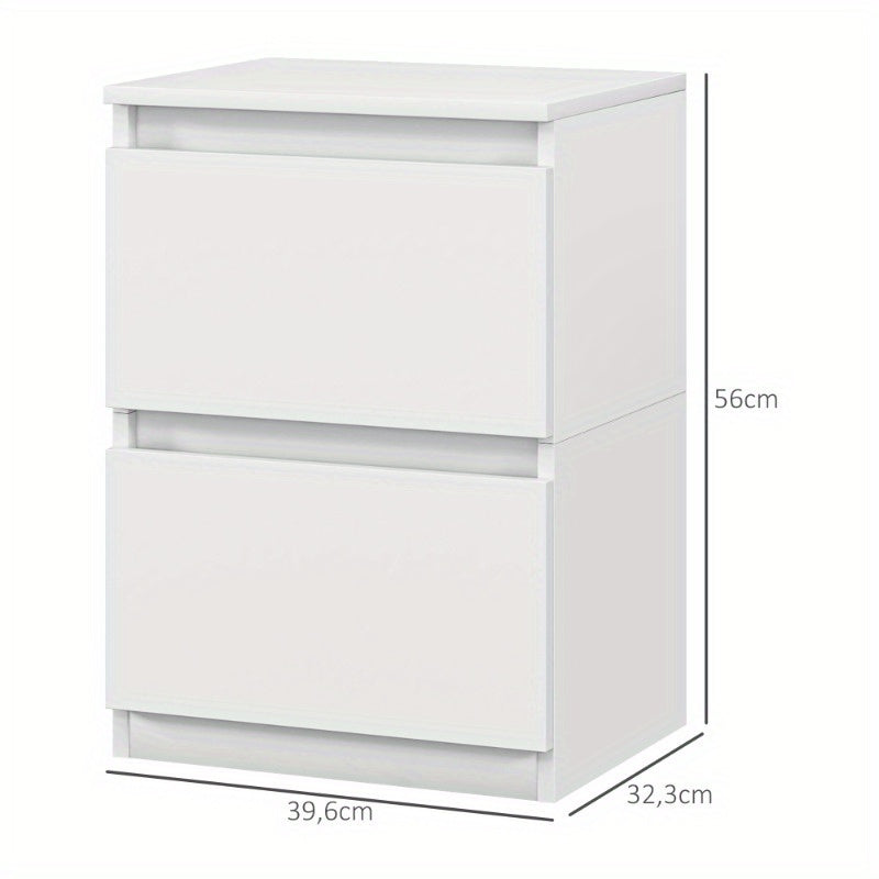 Nachtkastje – Bedkastje – Bedtafel – Opbergkastje – Ladekastje – Metalen Bedkastje – Compact 40x32x56 cm – Ventilerende Open Planken