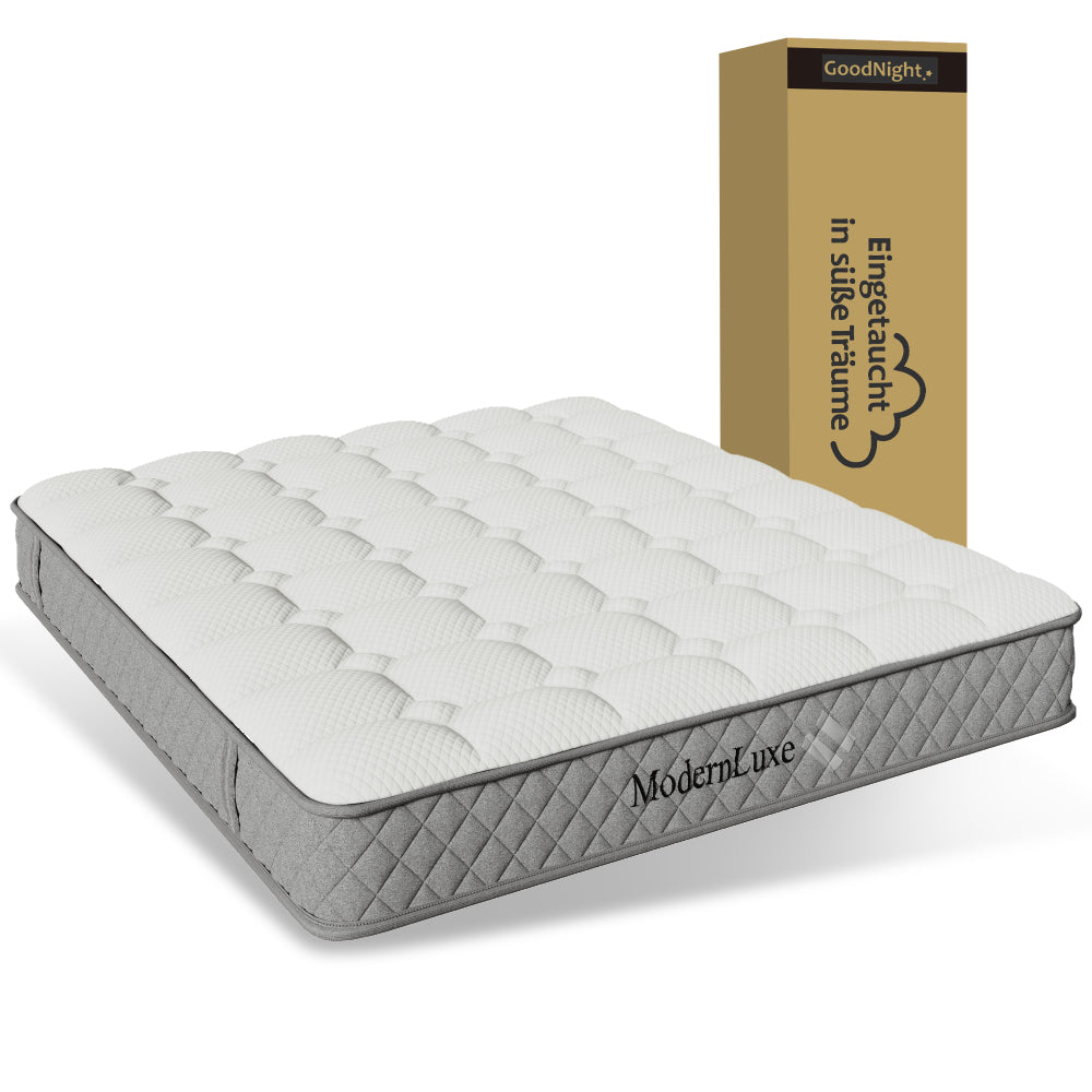 Matras – Koudschuimmatras – Pocketveringmatras – Orthopedisch Matras – Tweepersoonsmatras – 120x200 cm – 7-Zones Pocketvering – Medium Stevig H3 – 20 cm Hoog – 4 Handvatten – Vacuumverpakt
