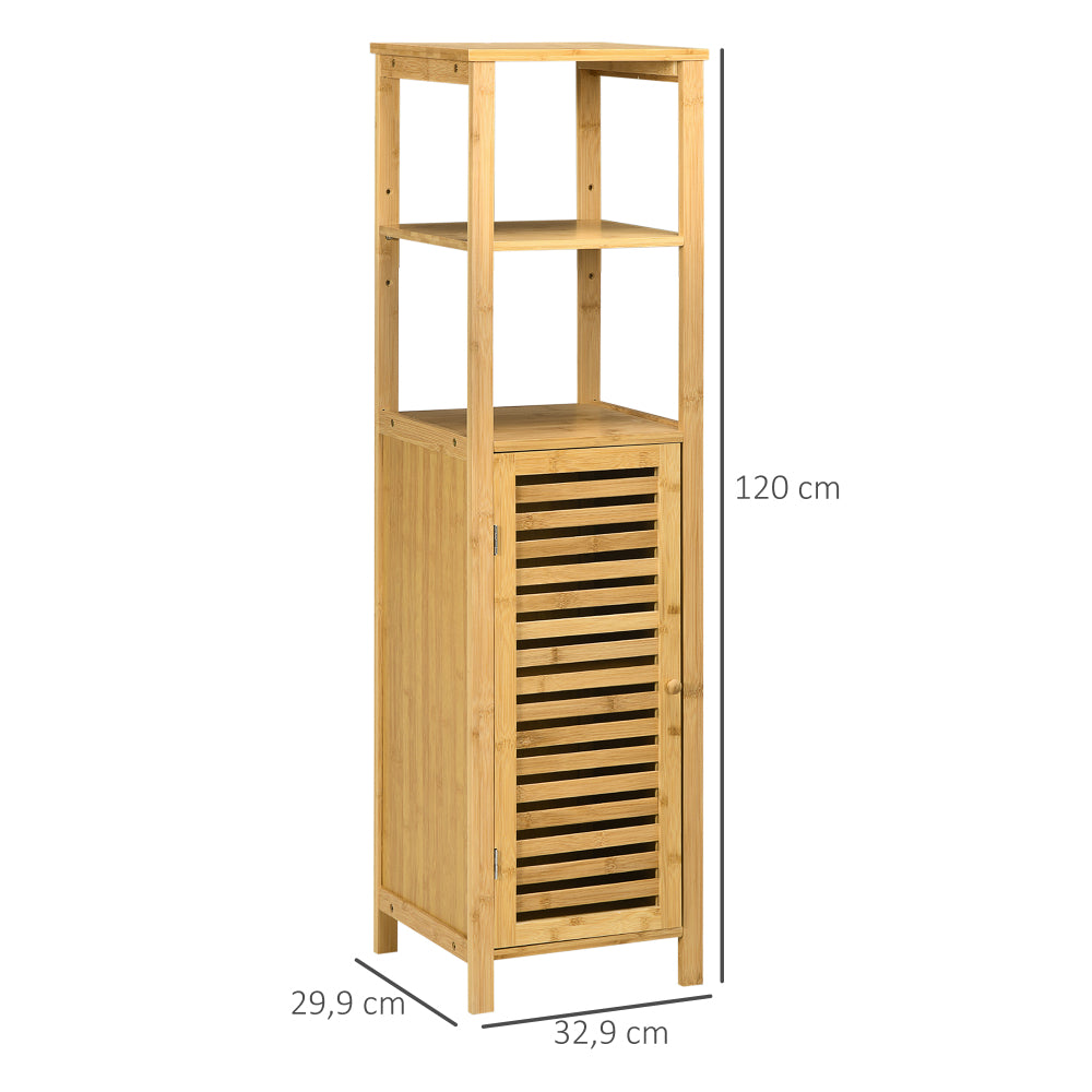 Hoogte Verstelbaar Badkamerkastje – Badkamermeubel – Opbergkast – Wandkast – Opbergkastje – Natuurlijk Houtlook – Verstelbare Hoogte 33-120 cm – Wandmontage Space Saver
