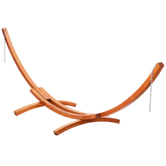 Houten Hangmatstandaard – Hangmat Frame – Houten Standaard – Boogvormige Steun – Outdoor Relaxstoel – Voor Hangmatten 270-400 cm – Verstelbare Hoogte – Draagkracht 215 kg