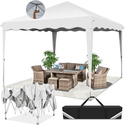 Partytent – Tuinpaviljoen – Feesttent – Sfeertent – Overkapping – Waterdicht – UV Bescherming 50+ – 3x3 Meter – Opvouwbaar – Verstelbare Hoogte