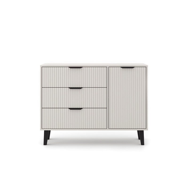 Dressoir – Ladenkast – Opbergkast – Meubel – Kast – Cashmere Beige – Compact Slank Design – Textuur Fronten